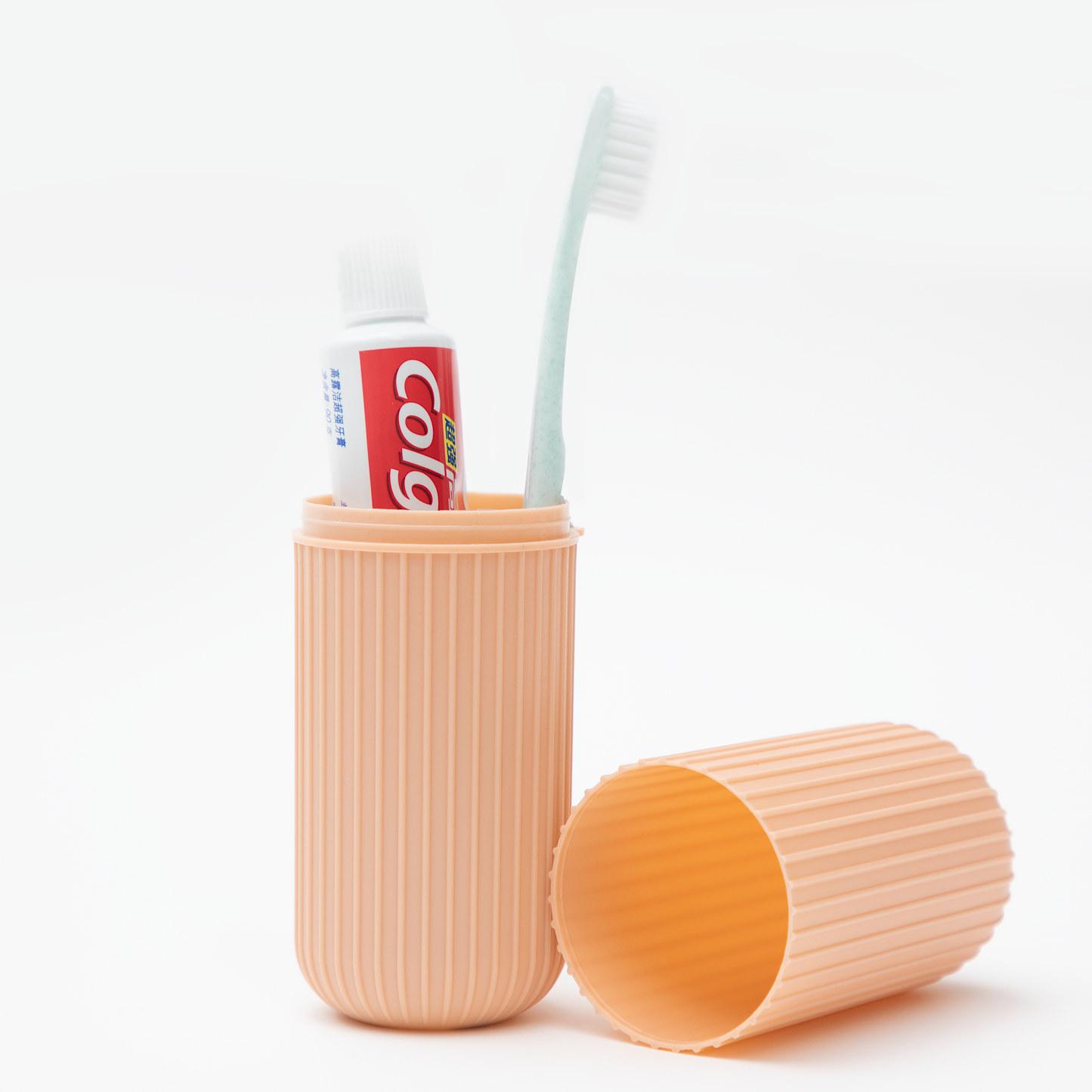 Toothbrush & Toothpaste Travel Case - 2 Pack Portable Toothbrush Holder for Traveling with Cup